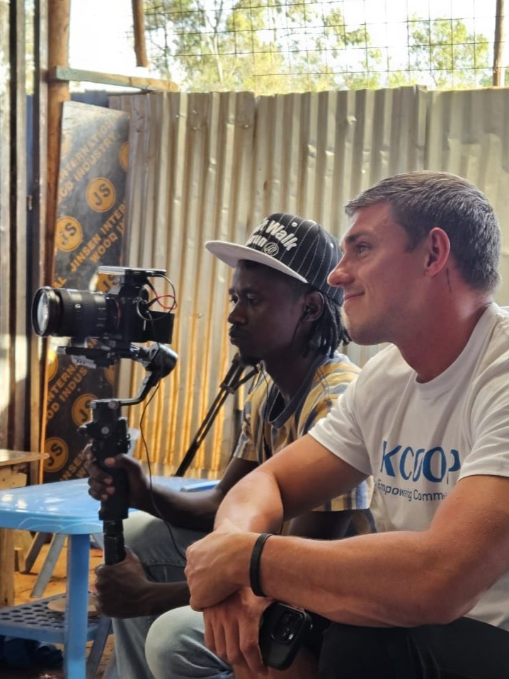 Diverse production team at videopro africa in Kibera Kenya